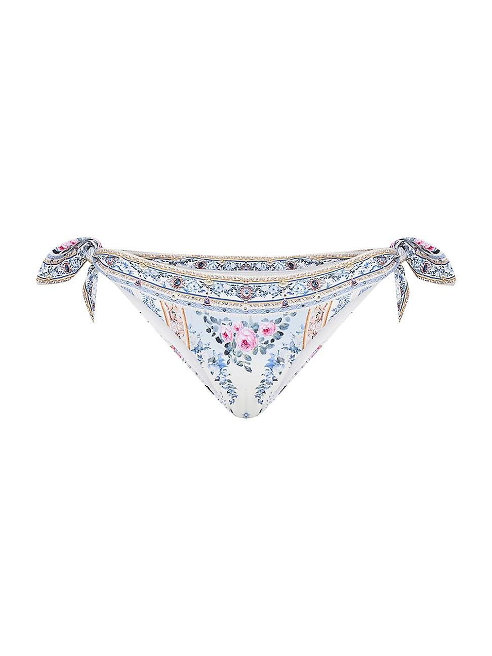 Womens Floral Side-Tie Bikini Bottom Product Image