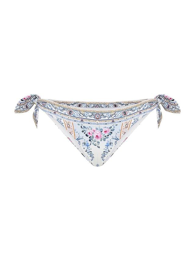 Womens Floral Side-Tie Bikini Bottom Product Image