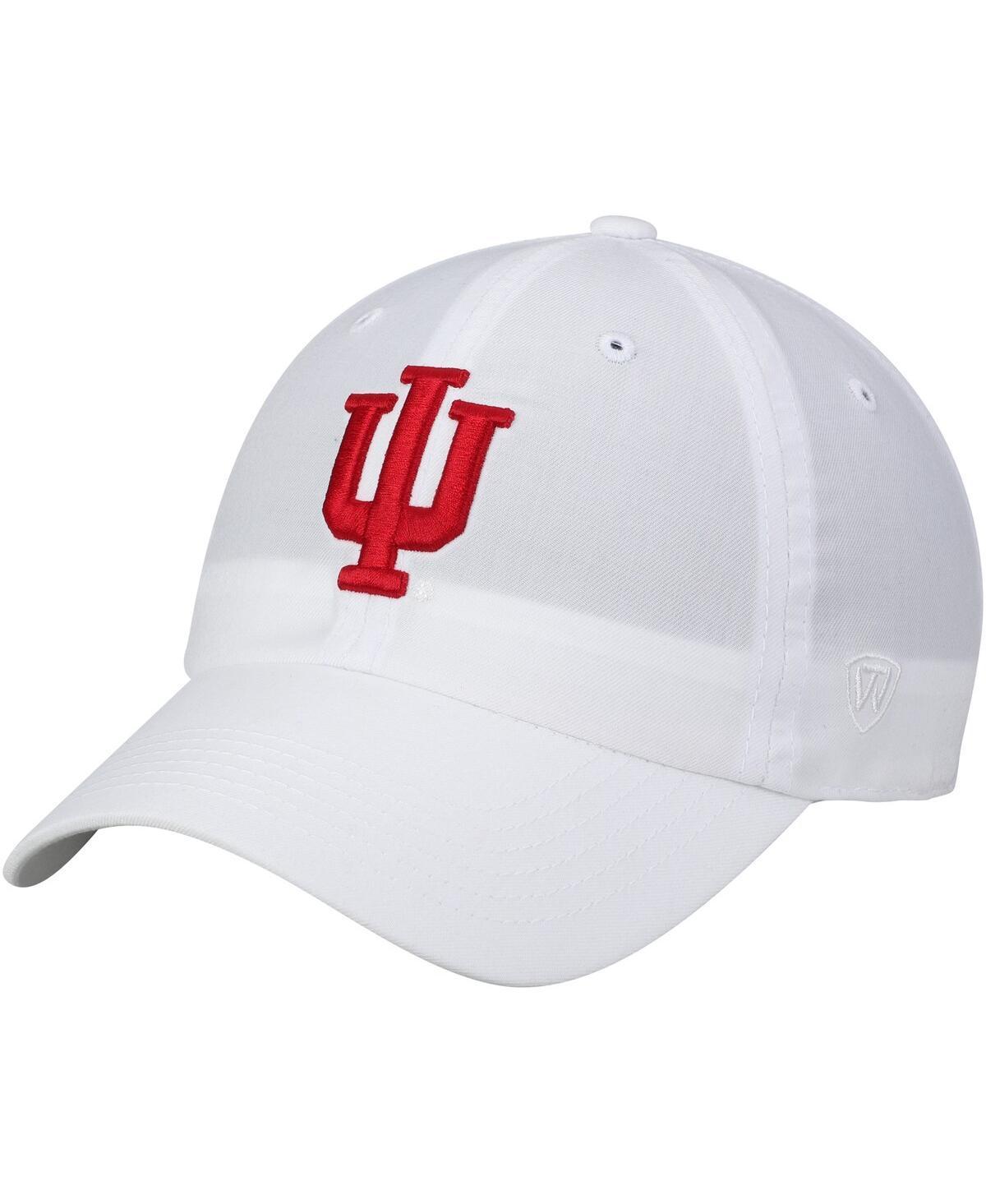 Mens Top of the World White Indiana Hoosiers Primary Logo Staple Adjustable Hat Product Image