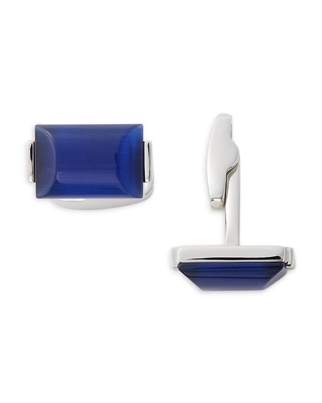 Link Up Curve Montana Blue Rectangle Cuff Links Product Image