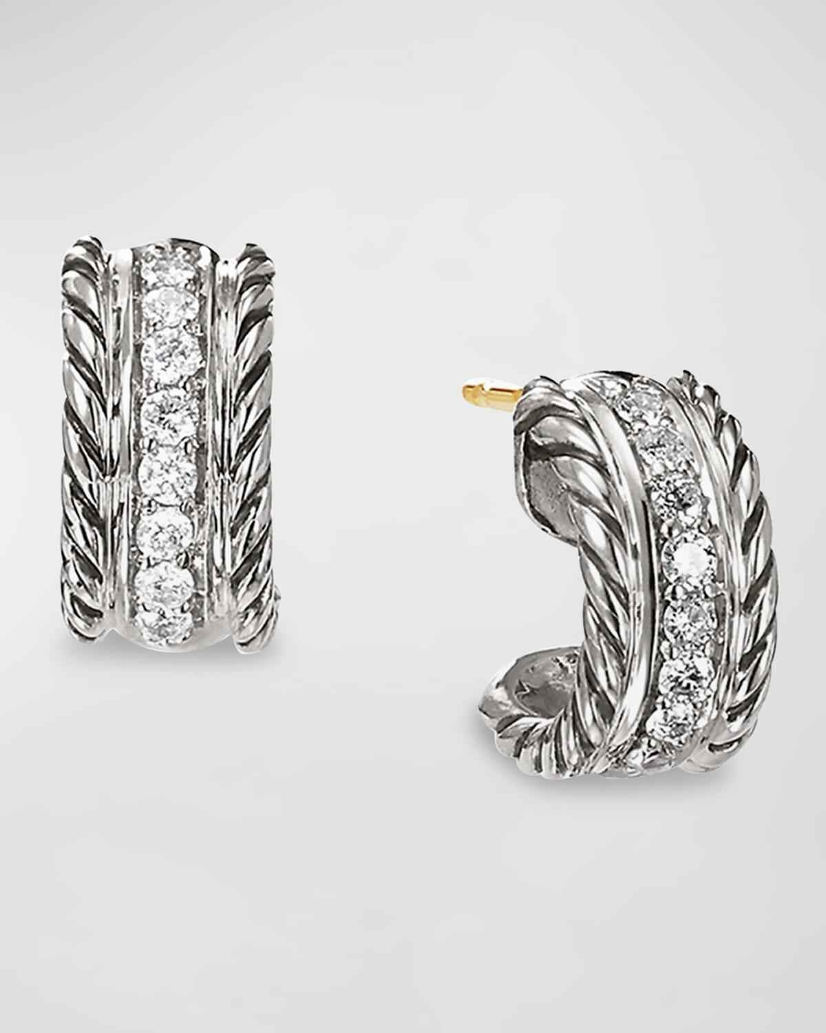 Womens Cable Classics Earrings with Diamonds Product Image