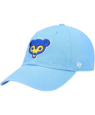 Mens 47 Blue Chicago Cubs Logo Cooperstown Collection Clean Up Adjustable Hat Product Image