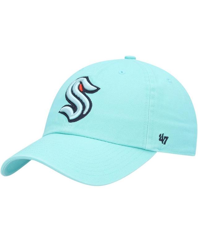 Mens 47 Brand Light Blue Seattle Kraken Logo Clean Up Adjustable Hat Product Image