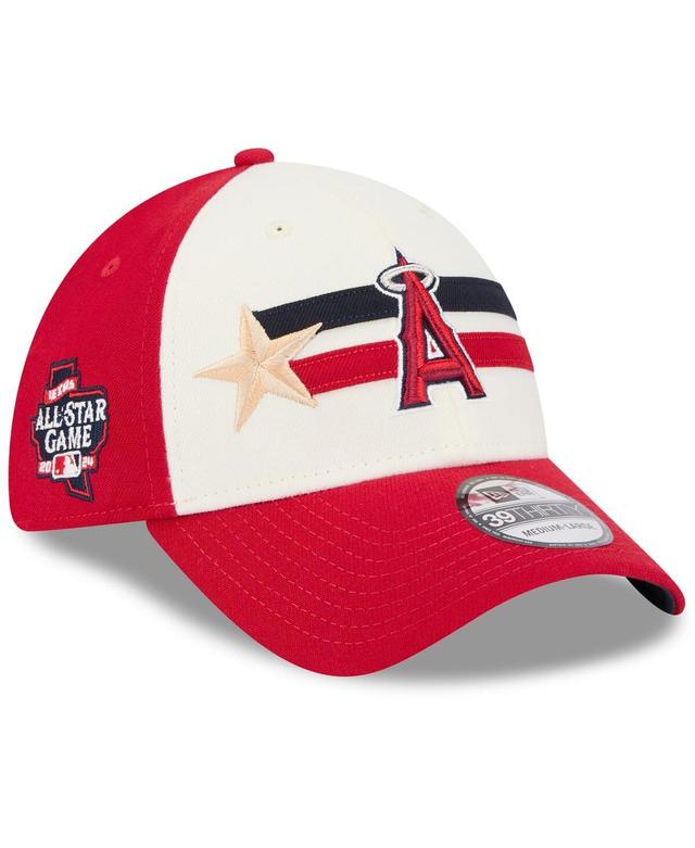 Mens New Era Cream/Red Los Angeles Angels 2024 MLB All-Star Game Workout 39THIRTY Flex Hat Product Image