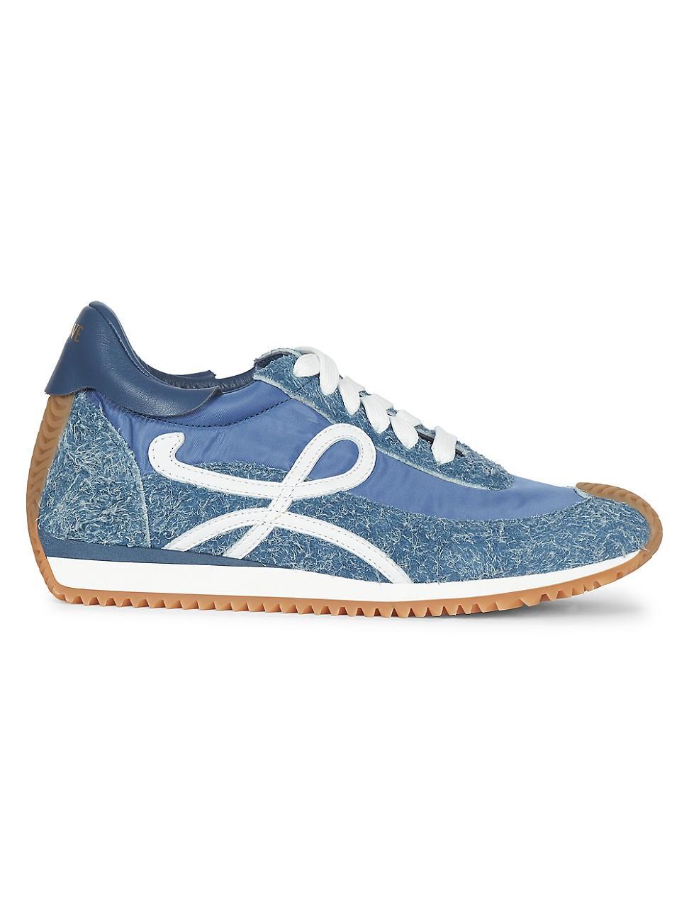 Womens Flow Runner Denim Low-Top Sneakers Product Image