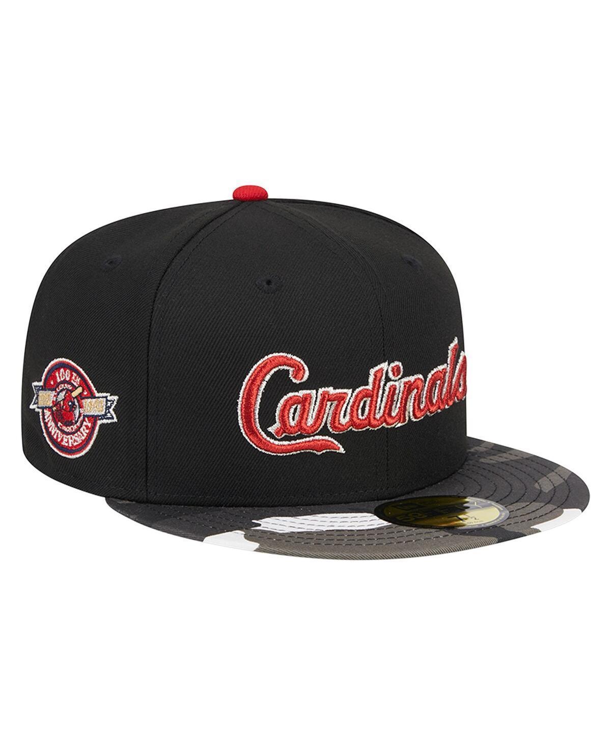 Mens New Era Black St. Louis Cardinals Metallic Camo 59FIFTY Fitted Hat Product Image