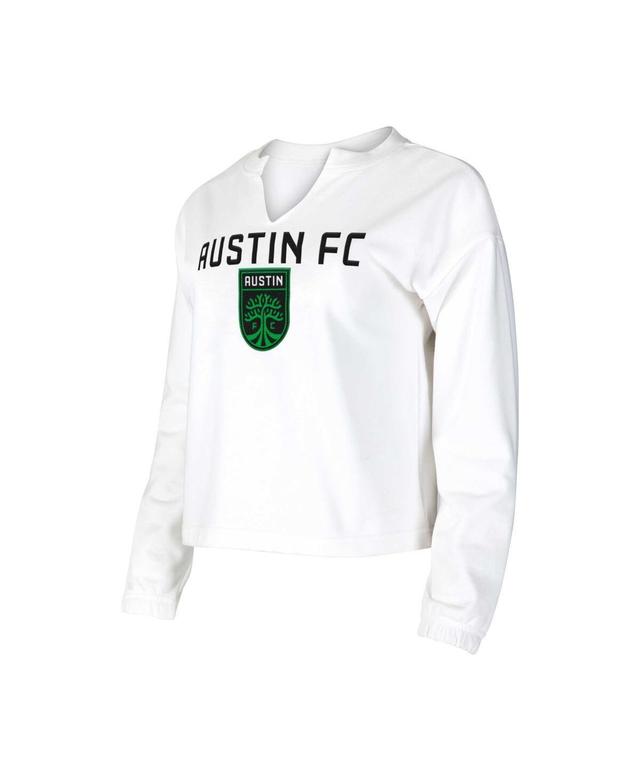 Womens Concepts Sport White Austin Fc Sunray Notch Neck Long Sleeve T-shirt Product Image