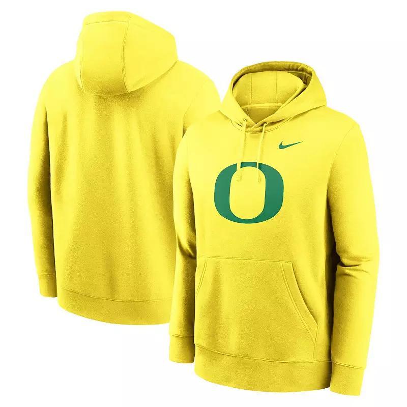 Nike Mens Oregon Ducks Primetime Evergreen Club Fleece Pullover Hoodie Product Image