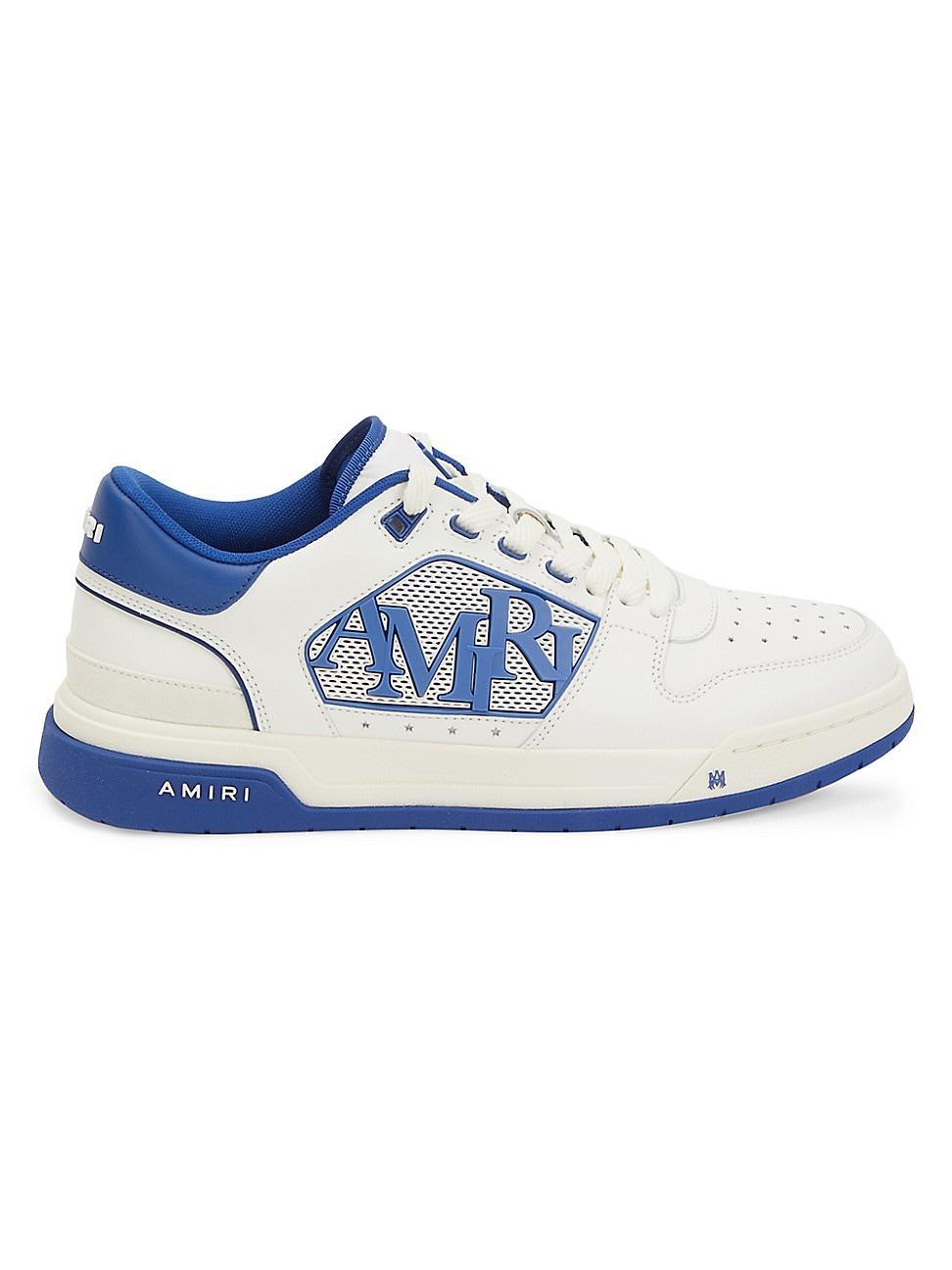 Mens Logo Leather Classic Low-Top Sneakers Product Image