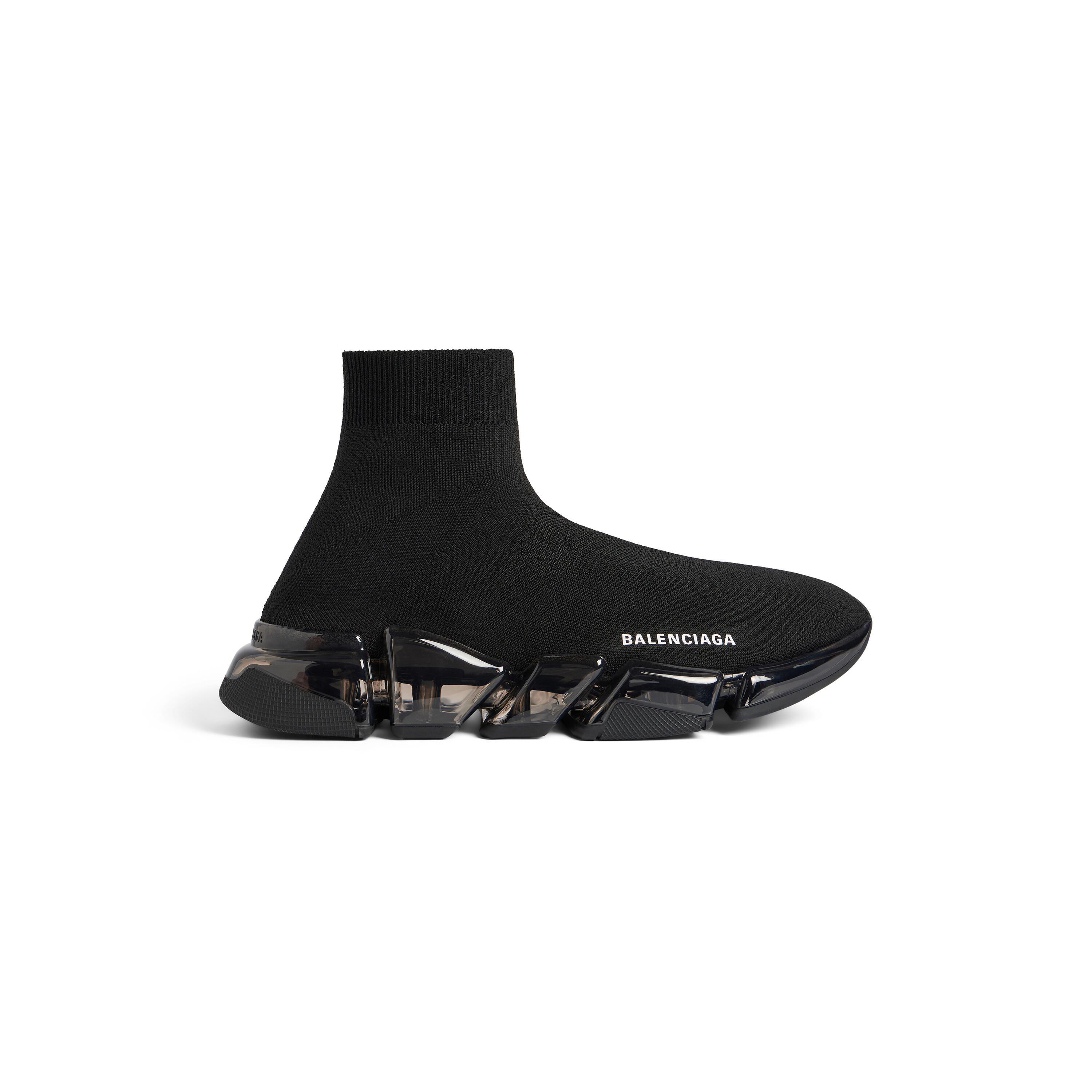 Men's Speed 2.0 Full Clear Sole Recycled Knit Sneaker  in Black Product Image