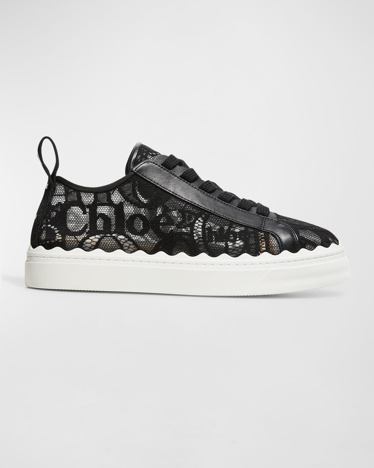 Chlo Lauren Logo Lace Platform Sneaker Product Image