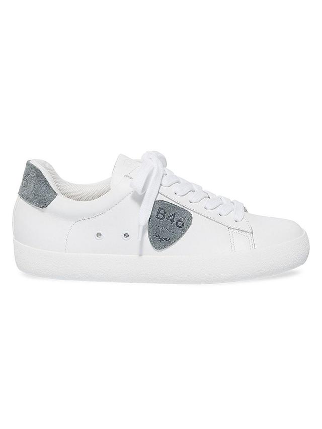 Womens Tatum Leather Logo Sneakers Product Image