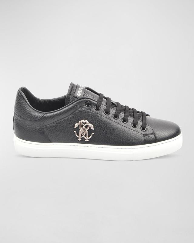 Mens Low-Top Sneakers With Metal Logo Product Image