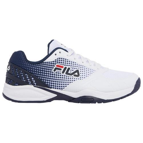 Fila Mens Volley Zone - Tennis Shoes White/Navy/Red Product Image