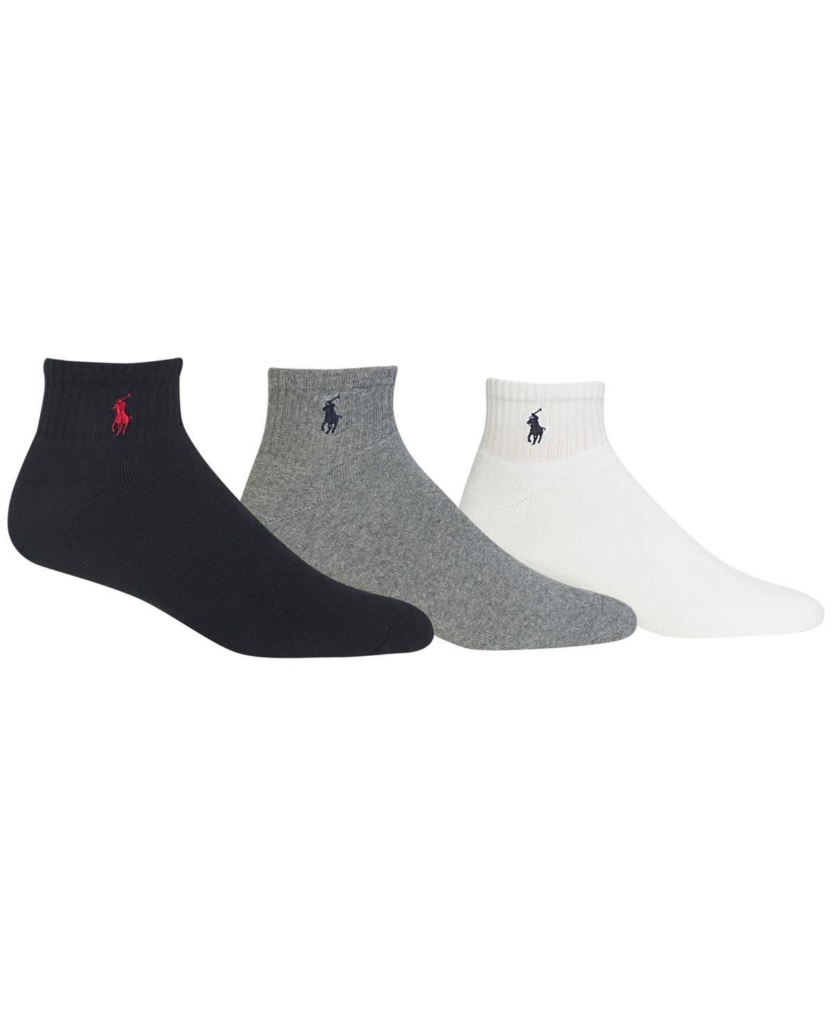 Polo Ralph Lauren Big  Tall Cushioned Quarter-Top Casual Socks 3-Pack Product Image