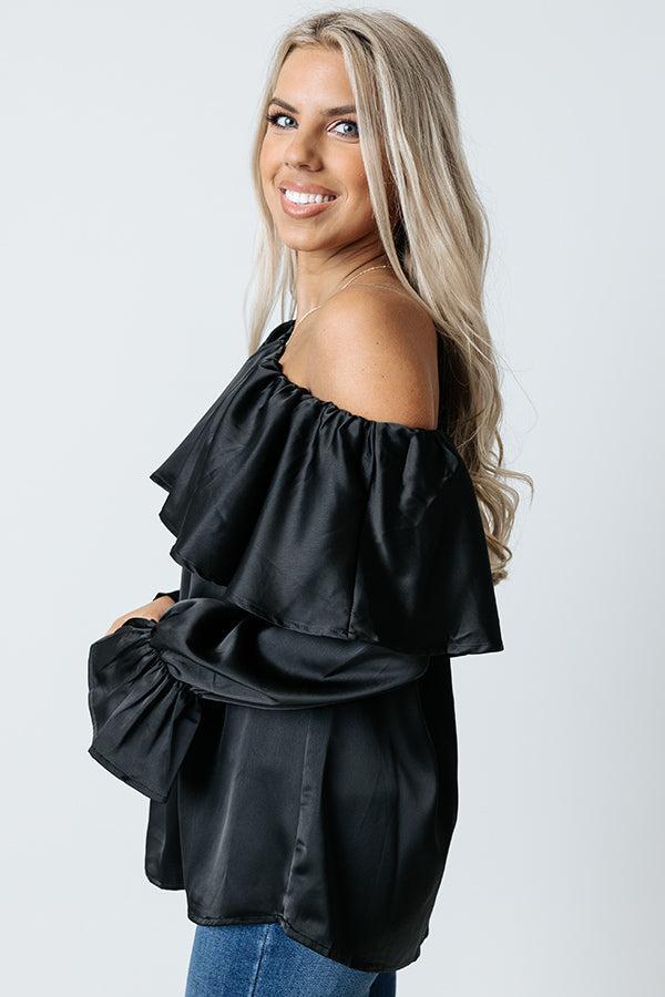 Serving Up Sass Top In Black Product Image