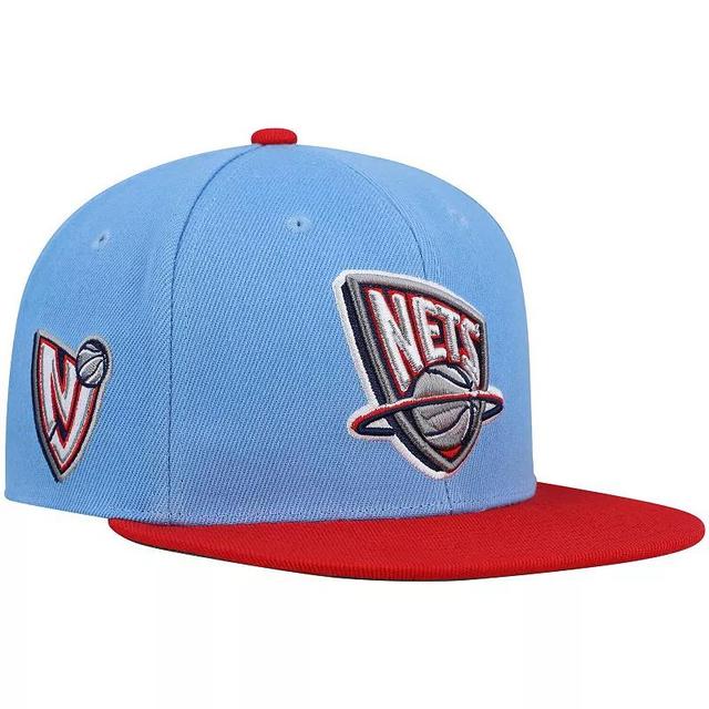 Mens Mitchell & Ness Light Blue New Jersey Nets Hardwood Classics Snapback Hat - Light Blue Product Image