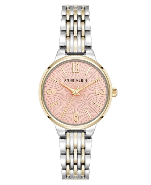 Anne Klein Womens Quartz Pink Charming and Two-Tone Alloy Metal Watch, 30mm - Pink/Silver-Tone/Gold-Tone Product Image