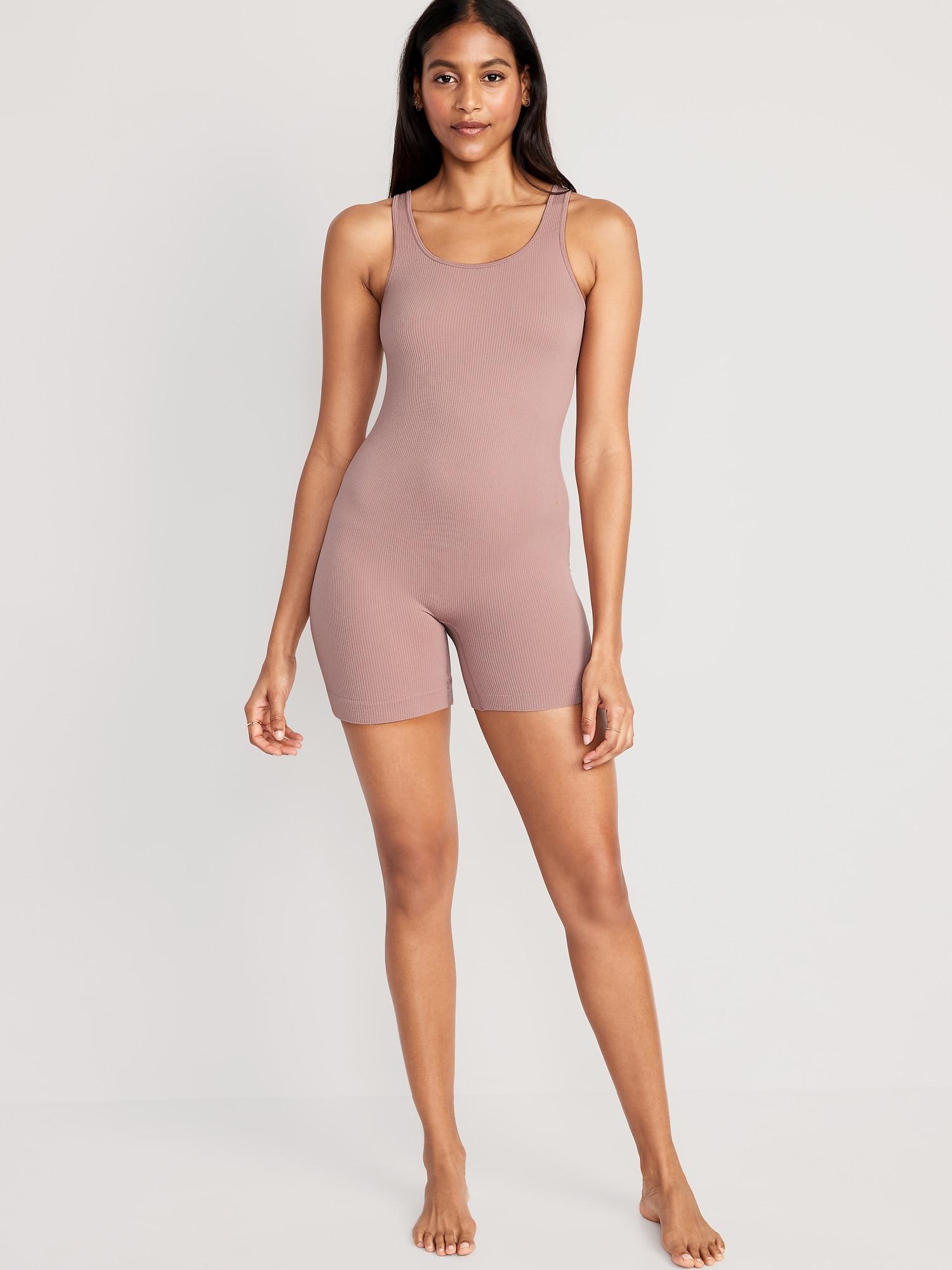 Seamless Rib-Knit Bodysuit -- 6-inch inseam Product Image