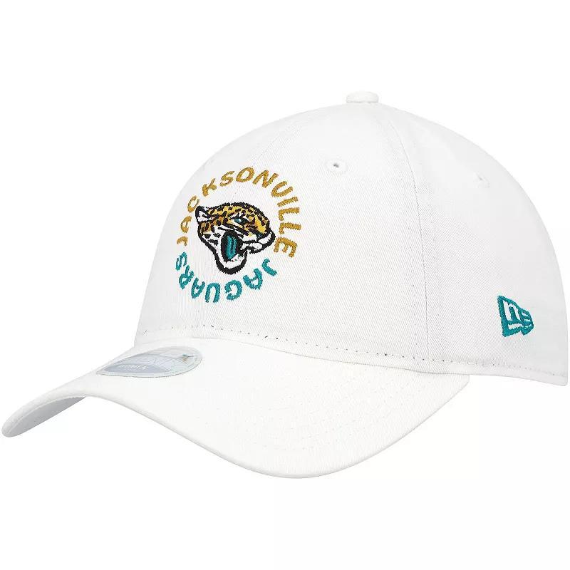 Womens New Era Jacksonville Jaguars Circle Primary Logo 9TWENTY Adjustable Hat Product Image