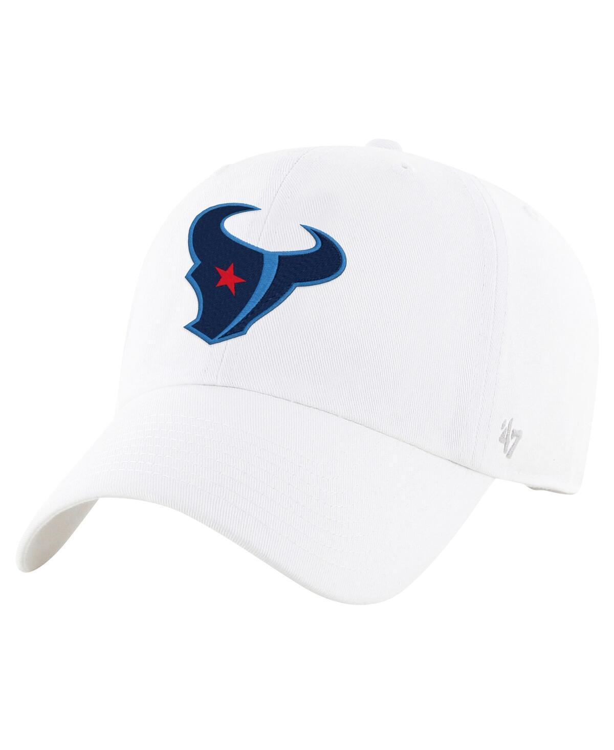 47 Brand Mens White Houston Texans Clean Up Adjustable Hat Product Image