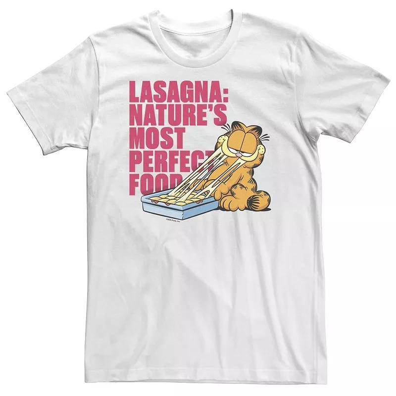 Big & Tall Garfield Lasagna Natures Most Perfect Food Portrait Tee, Mens Product Image