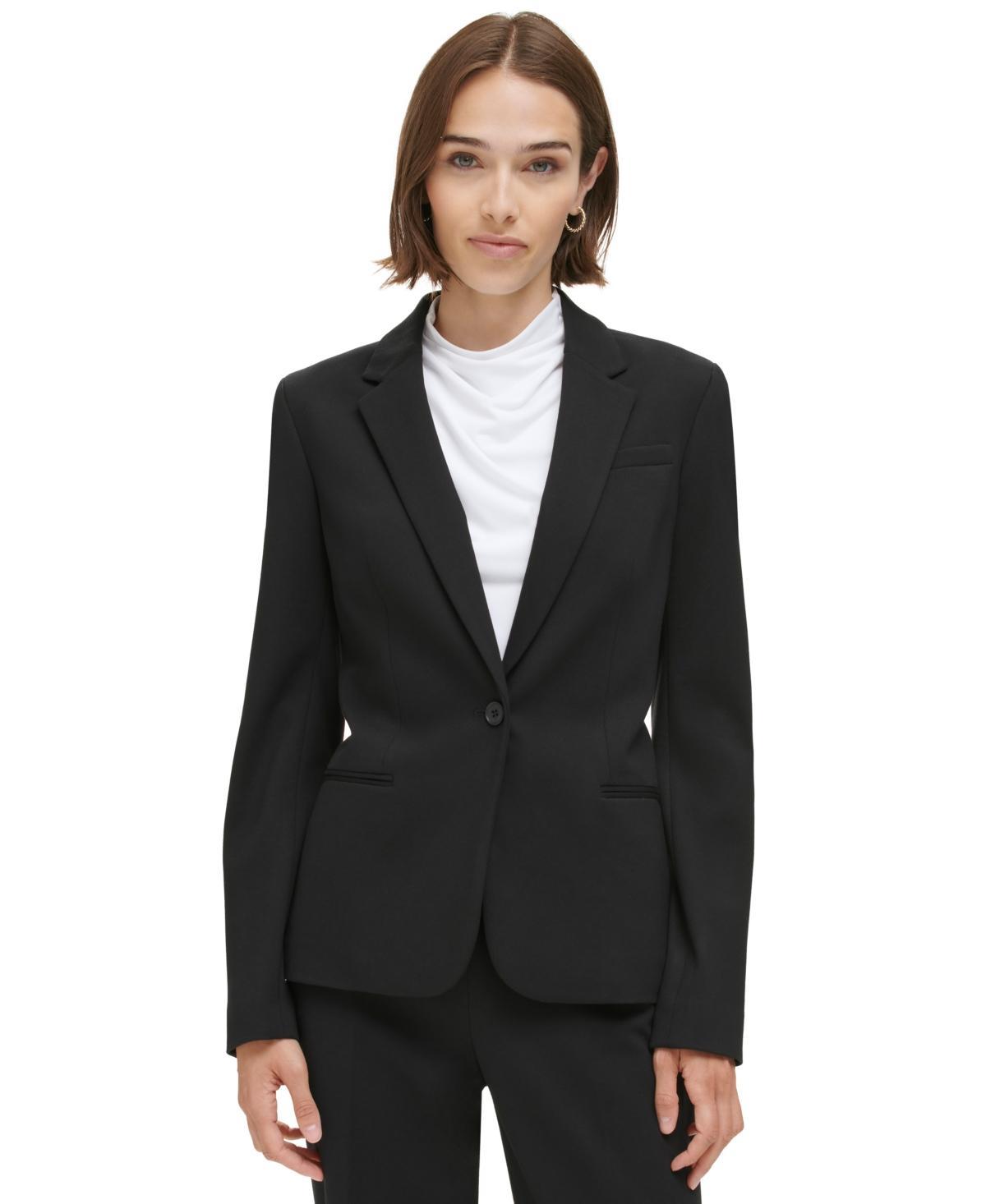 Calvin Klein Womens One-Button Blazer Product Image