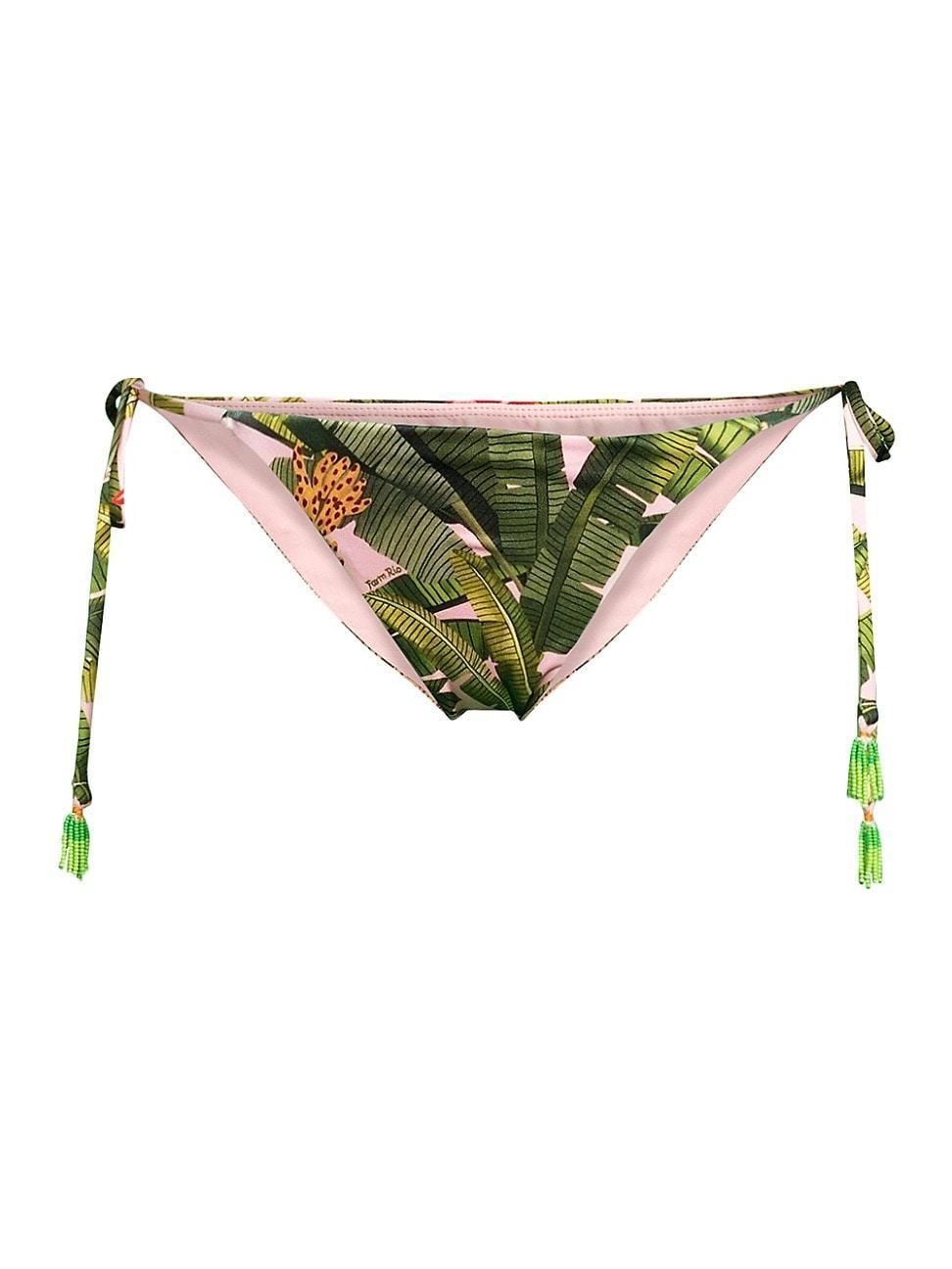 Womens Banana Leaves Side-Tie Bikini Bottoms Product Image