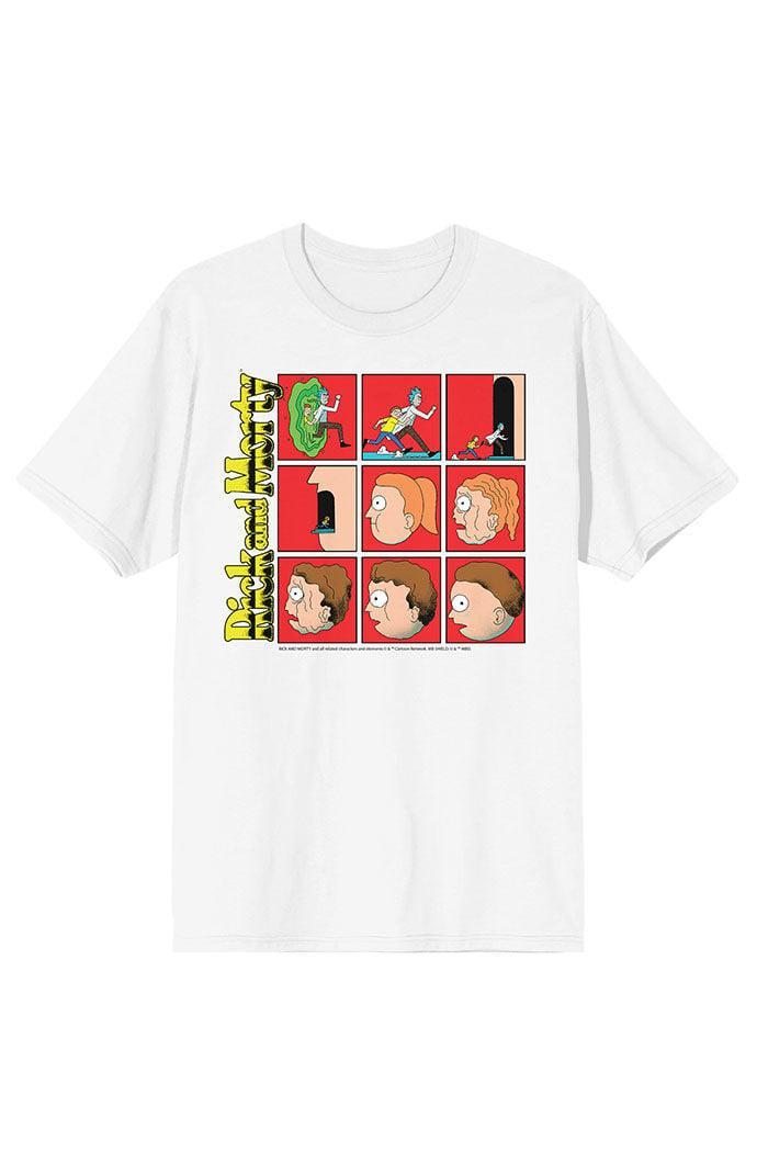 Mens Rick & Morty Panel Sequence T-Shirt Product Image