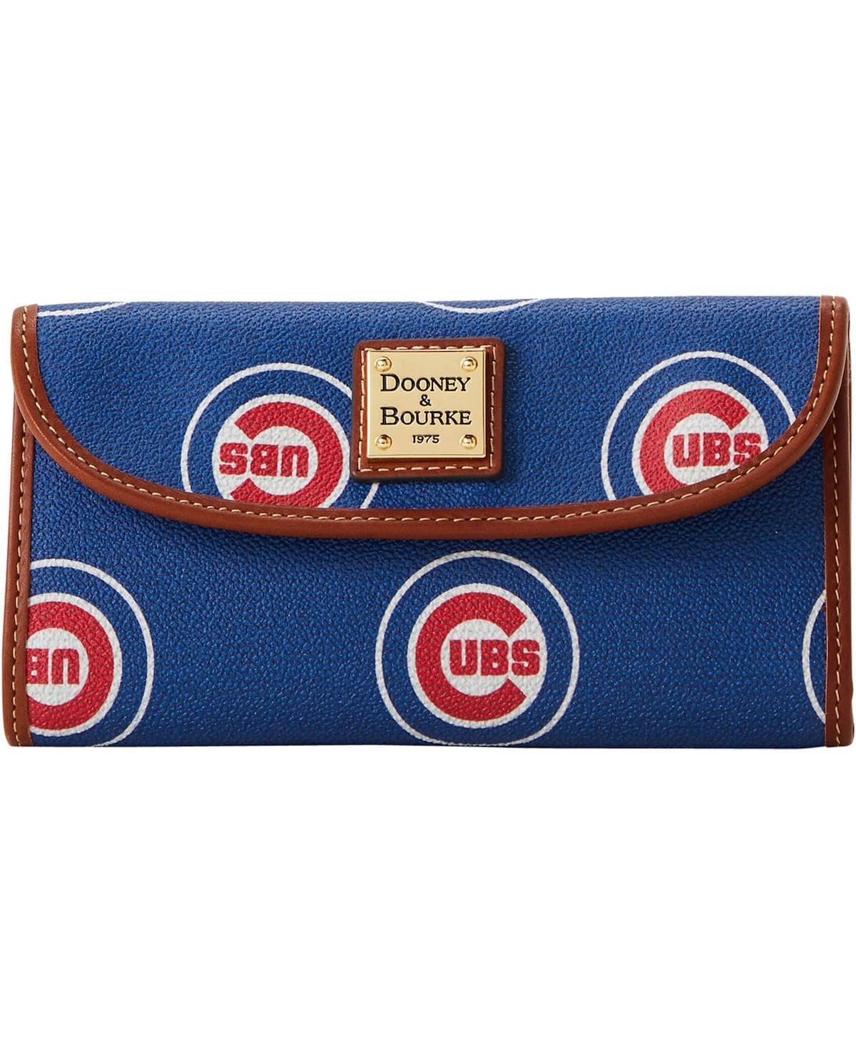 Womens Dooney & Bourke Chicago Cubs Sporty Monogram Continental Clutch - Navy Product Image