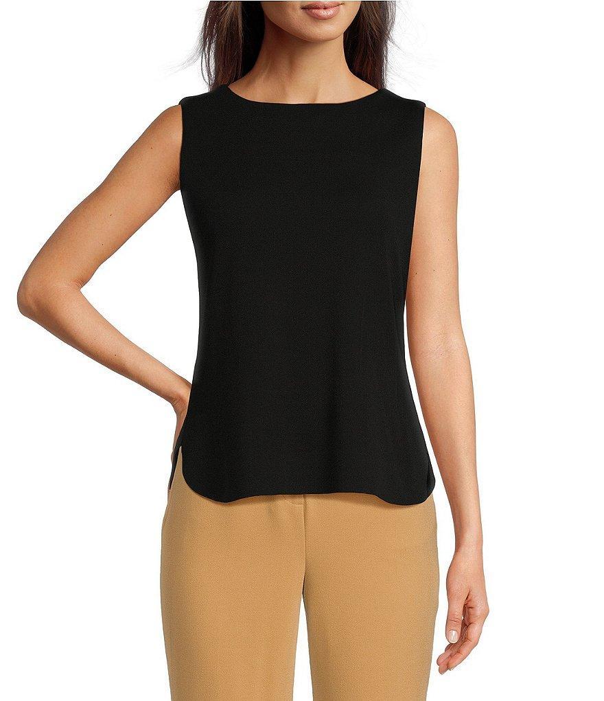 Donna Karan Boat Neck Sleeveless Top Product Image