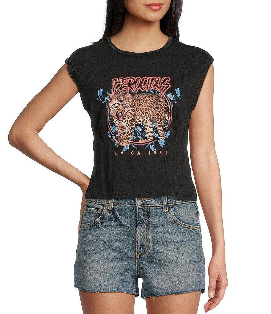 Guess Ferocious Short Sleeve Corset T-Shirt Product Image