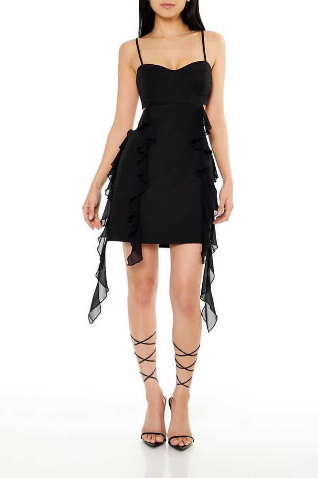 Ruffle Lace-Up Mini Dress | Forever 21 Product Image