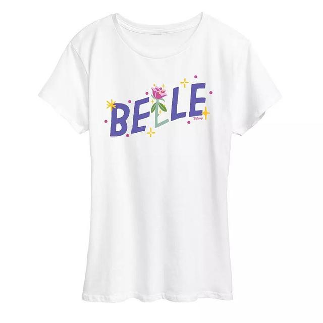 Disney Princess Belle Womens Rose Graphic Tee Product Image