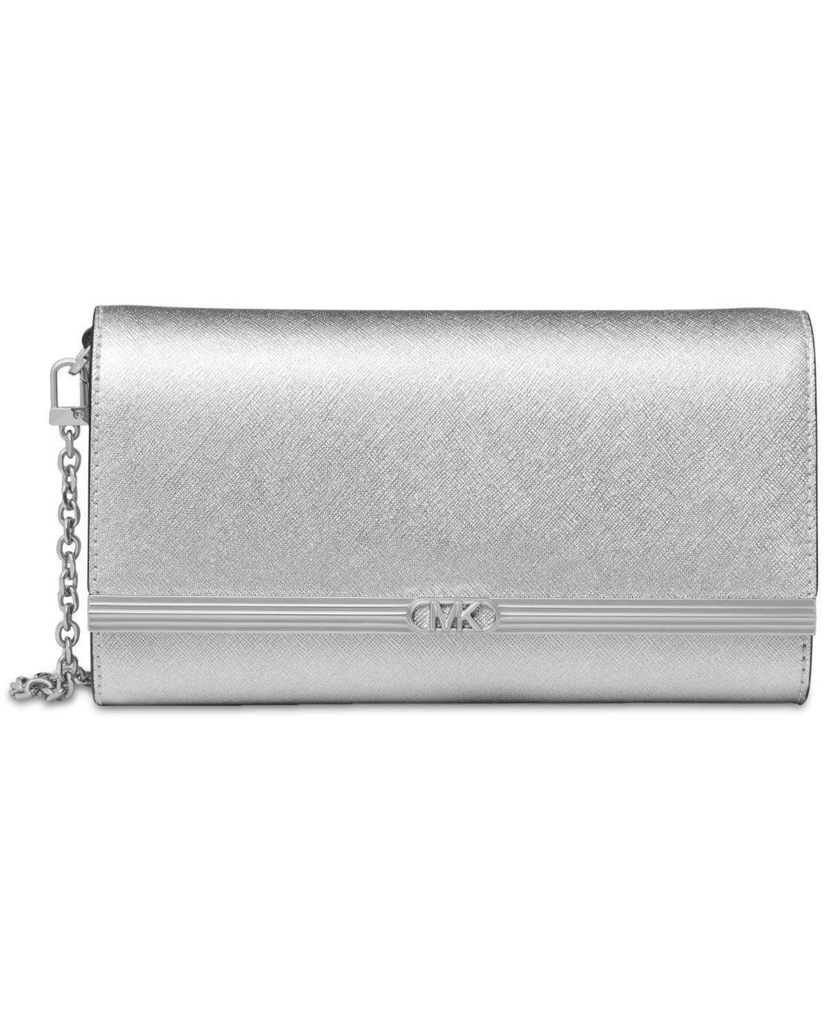 Womens Large Mona Saffiano Leather Clutch Product Image