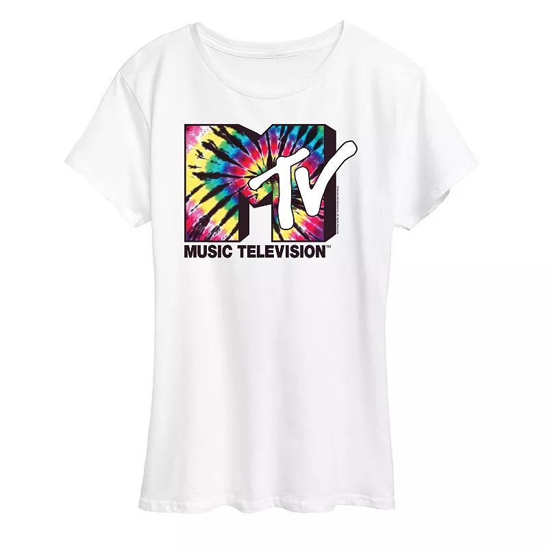 Womens MTV Tie Dye Logo Graphic Tee, Girls Product Image