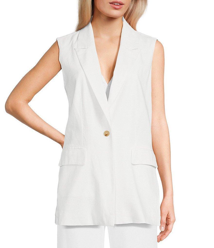 GB Linen Blazer Vest Product Image