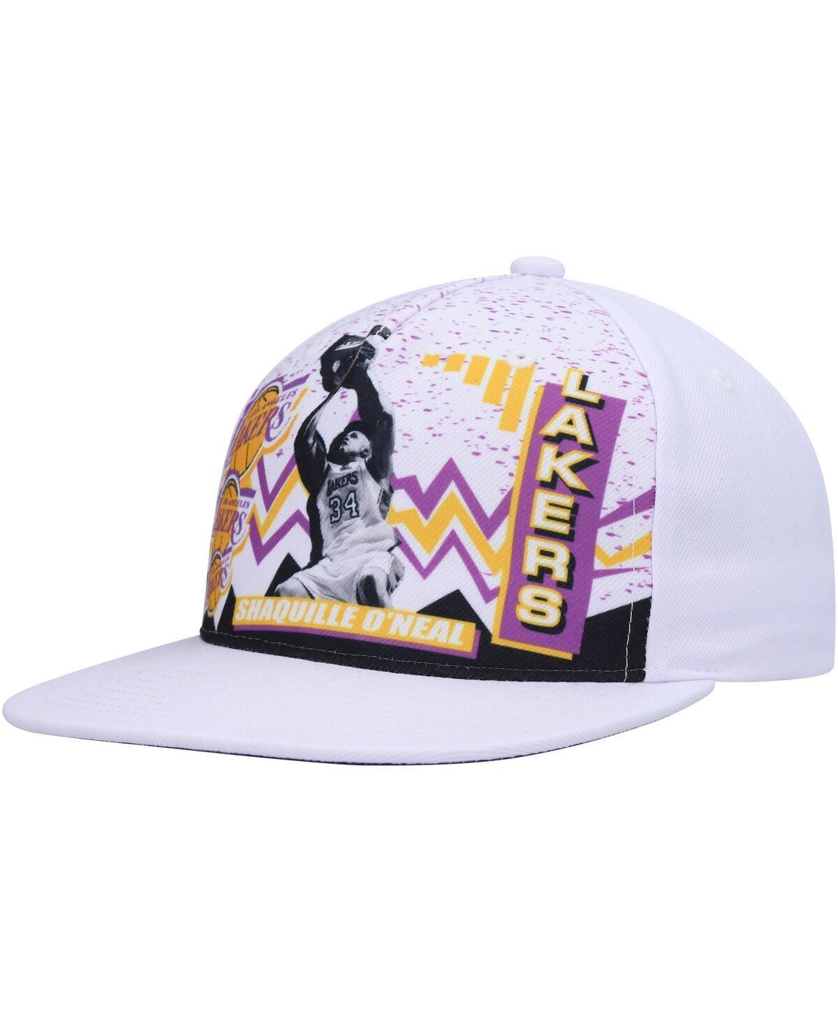 Mens Mitchell & Ness Shaquille ONeal White Los Angeles Lakers Hardwood Classics 90s Playa Deadstock Snapback Hat Product Image