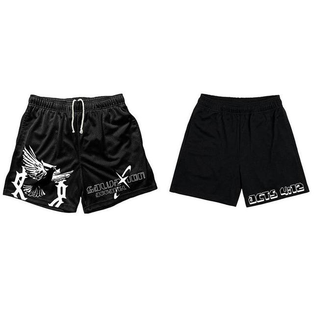 Vintage Salvation Pigeon Graphics Mesh Shorts Product Image