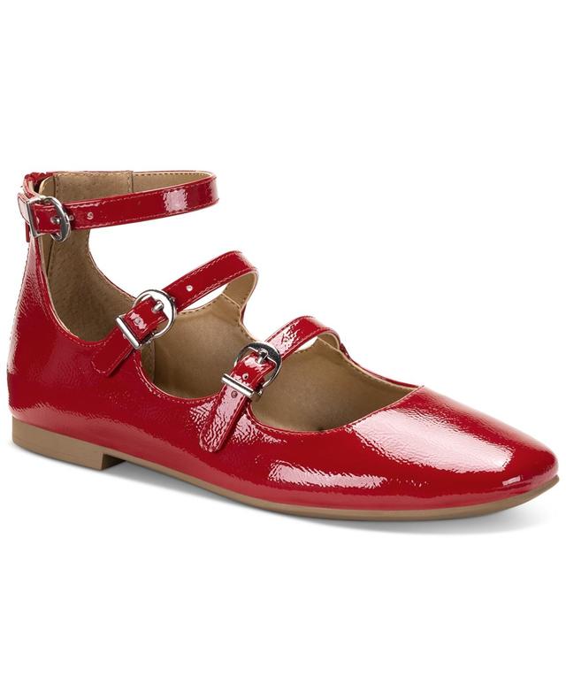 Sun + Stone Womens Cecillee 3-Strap Mary Jane Flats, Created for Macys Product Image