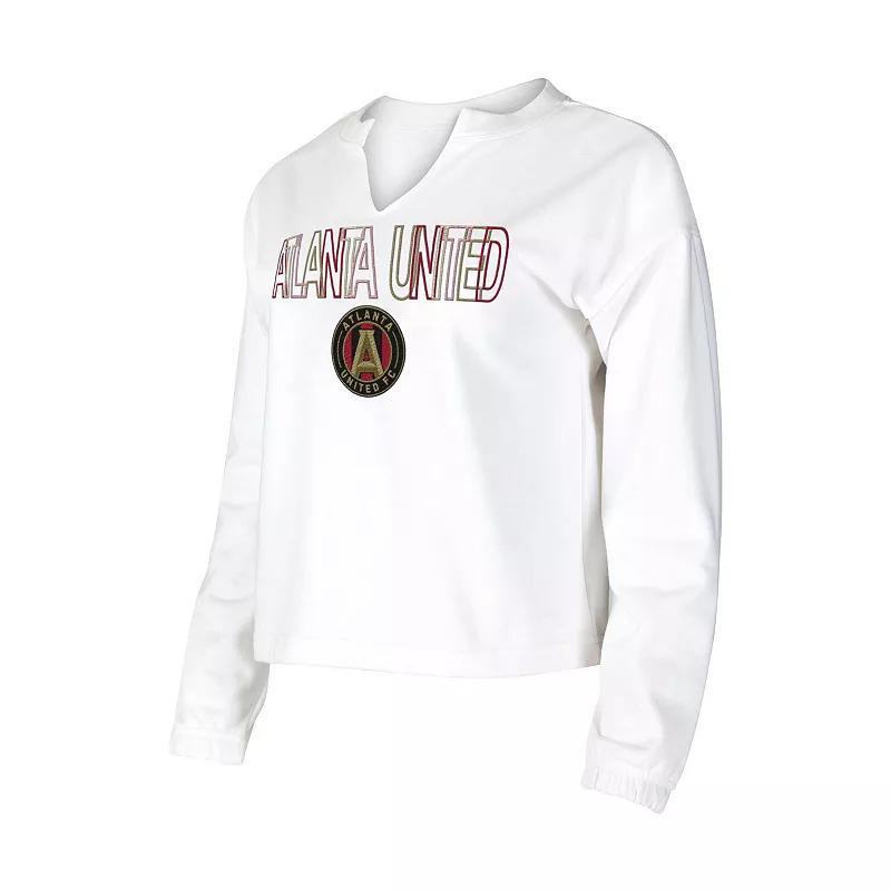 Womens Concepts Sport White Atlanta United FC Sunray Notch Neck Long Sleeve T-Shirt Product Image