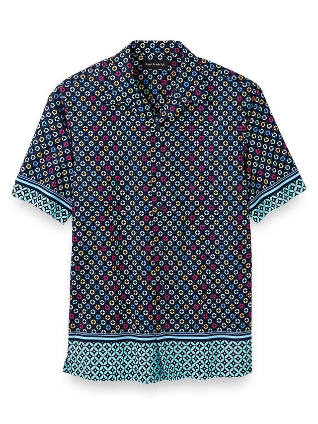 Slim Fit Cotton Circle Print Casual Shirt Product Image