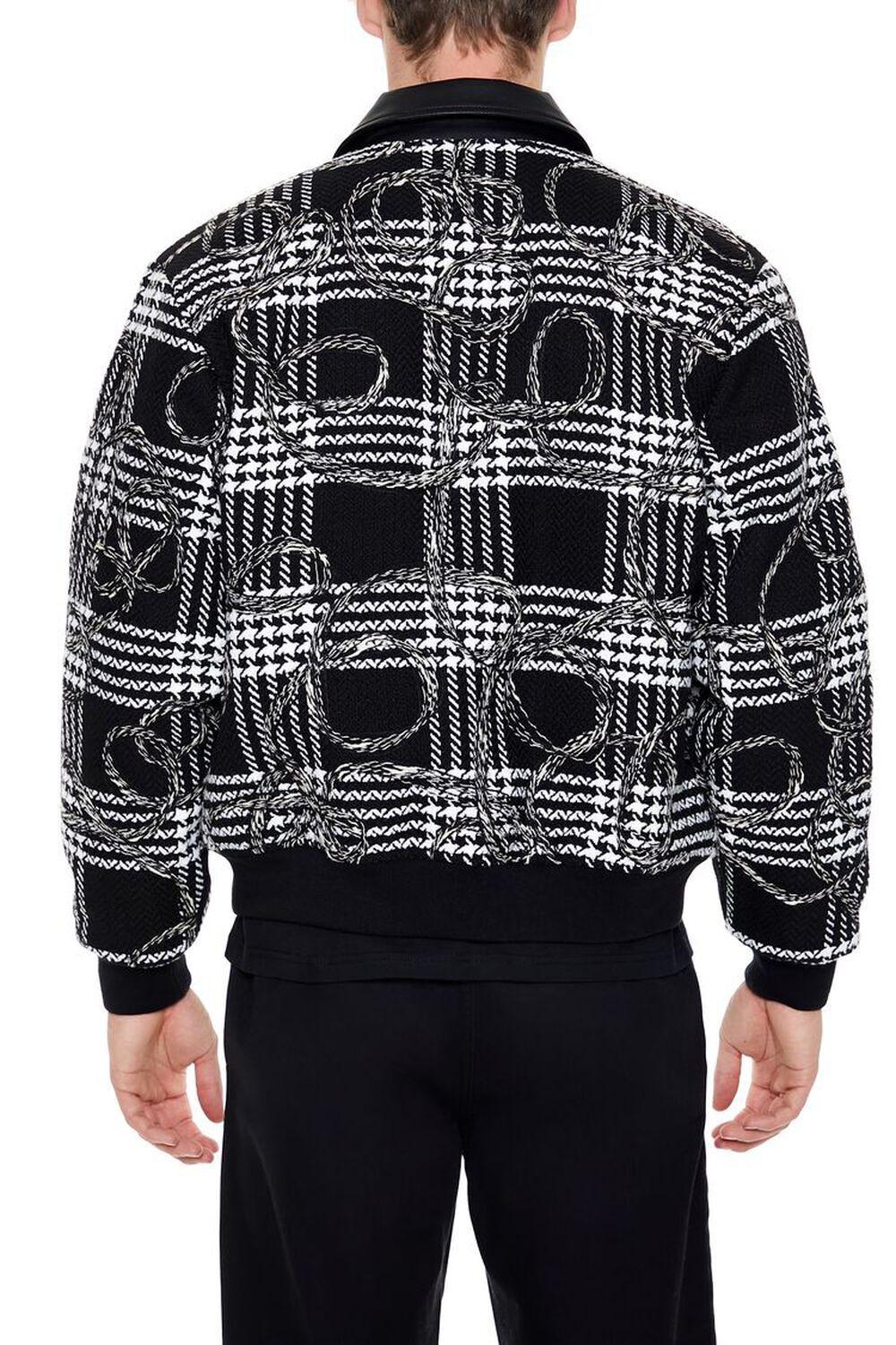 Plaid Rope Print Bomber Jacket | Forever 21 Product Image