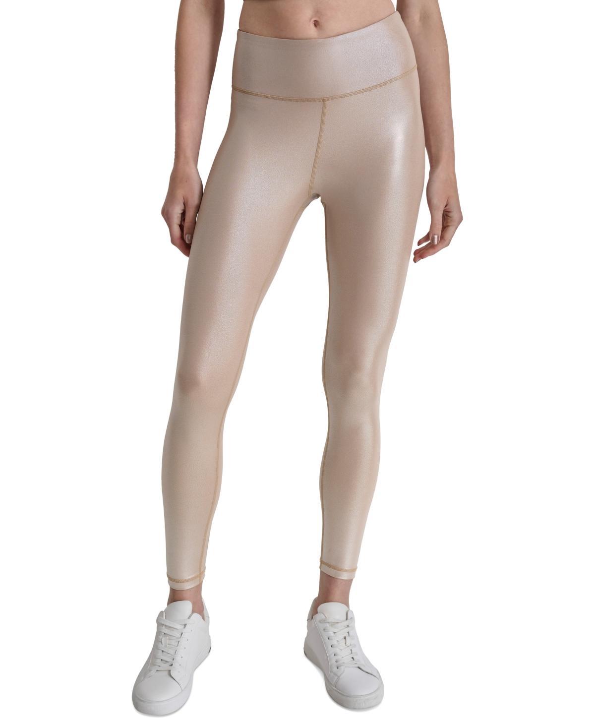 Dkny Womens Foiled-Shine High-Waisted 7/8 Leggings Product Image