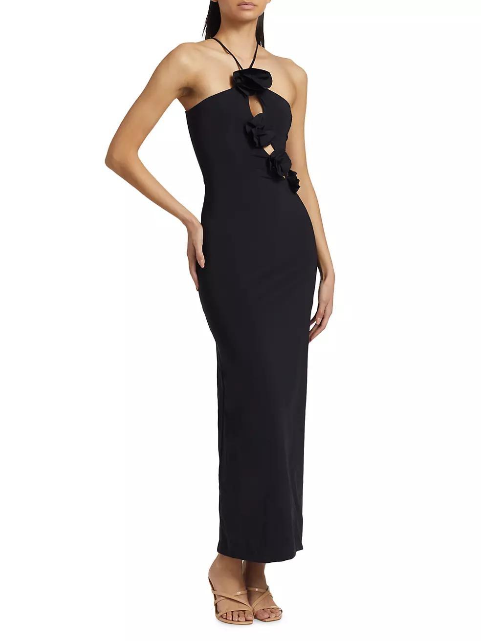 Liri Ruffle Halter Maxi Dress Product Image