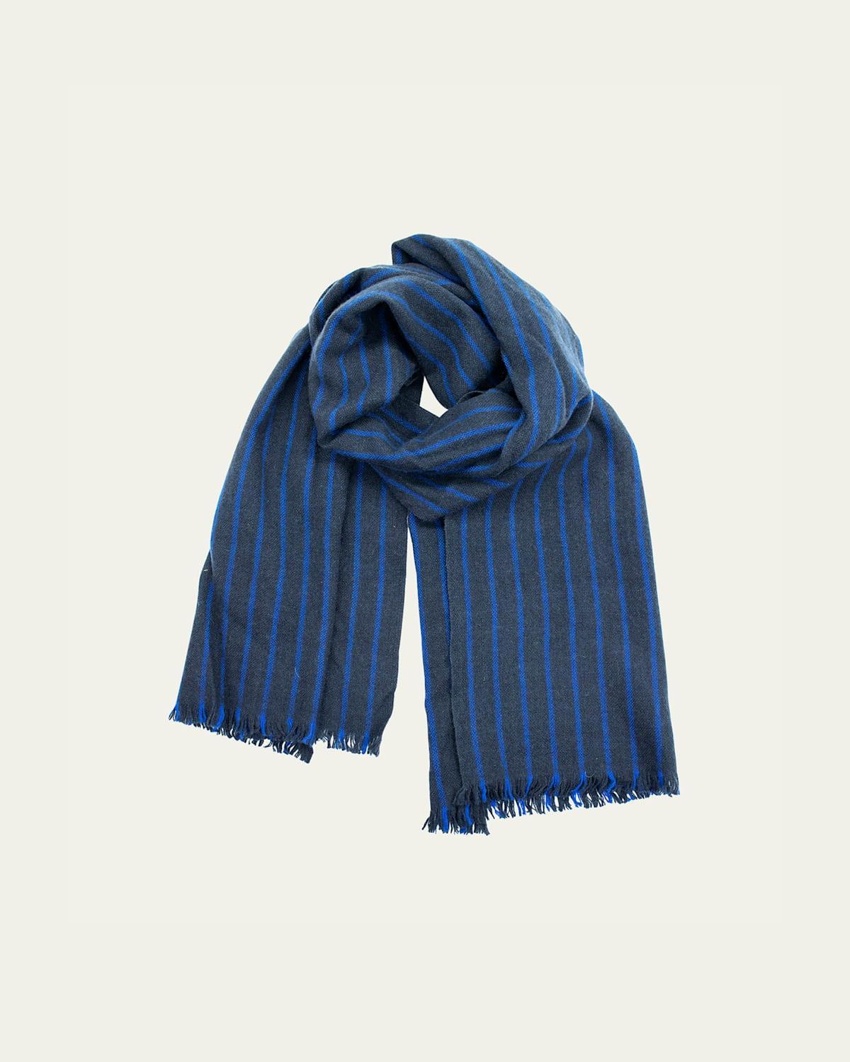 Mens Cashmere Pashmina Stripe Scarf Product Image