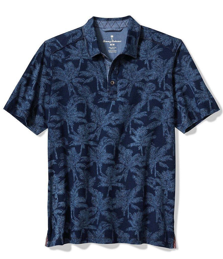 Tommy Bahama Big & Tall Palm Impressions Printed Short Sleeve Polo Shirt Product Image