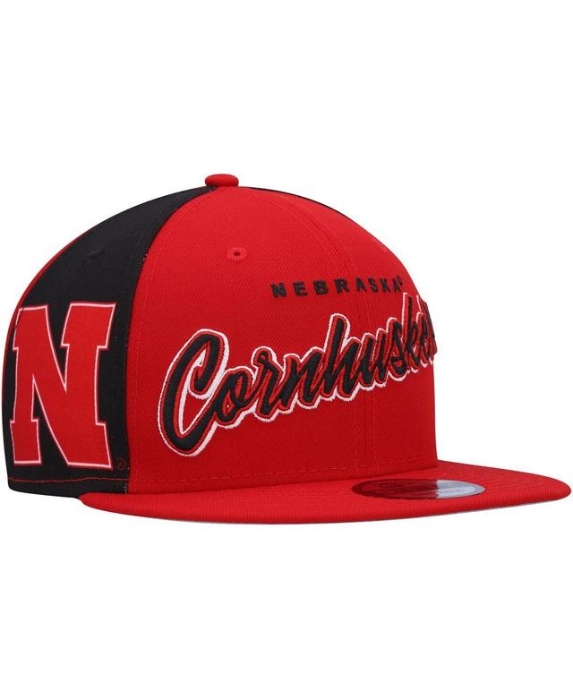 Mens New Era Scarlet Nebraska Huskers Outright 9FIFTY Snapback Hat Product Image