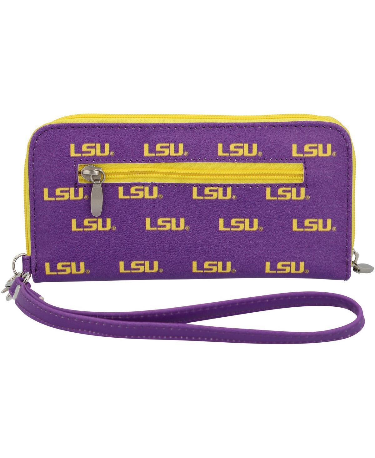 Womens Lsu Tigers Zip-Around Wristlet Wallet - Purple Product Image