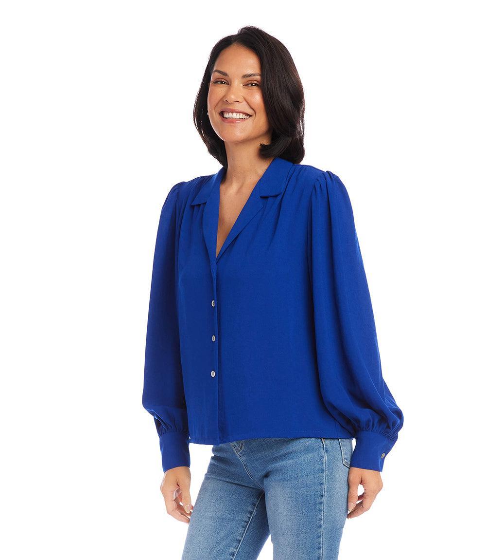 Karen Kane Blouson Sleeve Shirt Product Image